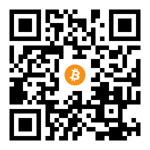 bitcoin:1D6nNB1WWxf2vCHHv4Fo3oT3K1ahmbp33o black Bitcoin QR code