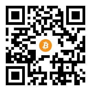 bitcoin:1D73bDndyazRE4PrHfsgQaR8AwLd1v31jA black Bitcoin QR code