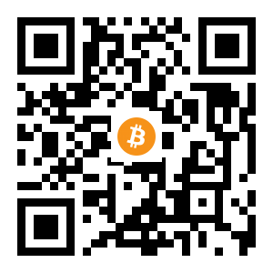 bitcoin:1D7rUcb28FNHFUQhe1Un6VbNA16NQy3ufm black Bitcoin QR code
