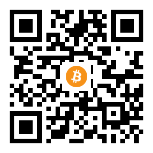 bitcoin:1D8baLyFfVNC3WYeSTMDMpaT3FdsfqpuAU black Bitcoin QR code