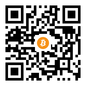bitcoin:1DBXLQCEJTzj9UforMoRB1DbNf721pcayR black Bitcoin QR code