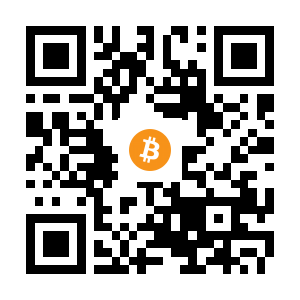 bitcoin:1DByMYEHQ5SVsgNGLDVo7asTi9WY9Yd5na black Bitcoin QR code