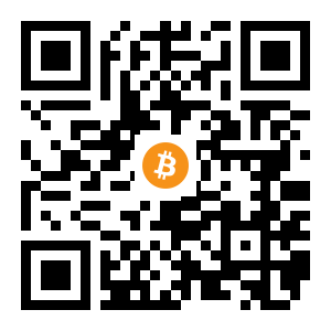 bitcoin:1DDoERtfD8j7ZW66pxJshfzASaMU6Lh9vx black Bitcoin QR code