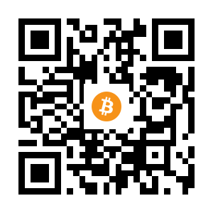 bitcoin:1DDosgsWfee49fUCmBv5HRWcGZ7EnL8mKK black Bitcoin QR code