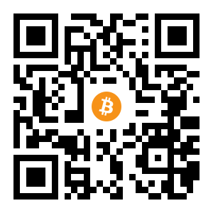 bitcoin:1DDr6EnF4cFmzDsMXuC5EVthRT9xCpe4Jr black Bitcoin QR code