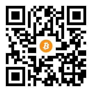 bitcoin:1DJSgSH5ri88kWkLV3E8Hnz9CRrhNLw5QY black Bitcoin QR code