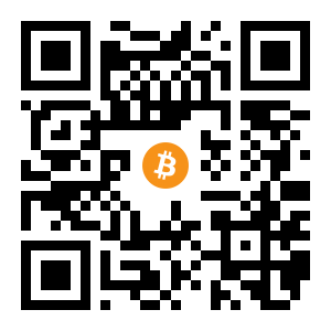 bitcoin:1DK9wwM4vNc9Yd1243MvwBBXibVeccwCPY black Bitcoin QR code