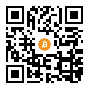 bitcoin:1DKftyVm6wcR3U74XkRTSdM33jYhShXKSV black Bitcoin QR code