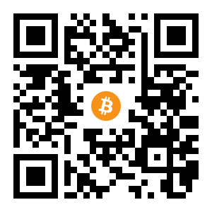 bitcoin:1DLV2hJTXtYuURDo1T26LJrvoiq44Rb6Jw black Bitcoin QR code