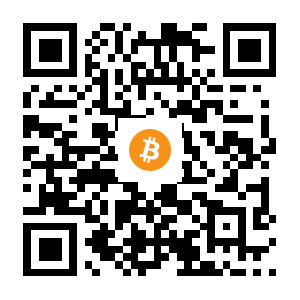 bitcoin:1DNYCqUs9bKwnKTXxy5GMR5xJdWQR4Ef9 black Bitcoin QR code