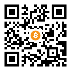 bitcoin:1DNnT6K1EhnpfLAPf7SyUzXLWsV53acXQJ black Bitcoin QR code