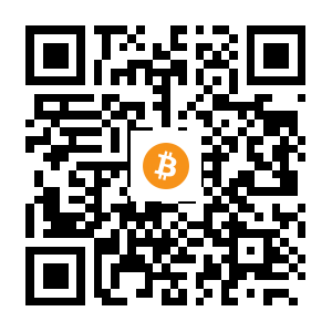 bitcoin:1DRW6rwpR2kQ4KVAUAM6dQ6nxrf8jxfzQF black Bitcoin QR code