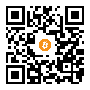 bitcoin:1DRpPhzatzomwH1wJ3EyNSgbCaiau1qKzx black Bitcoin QR code