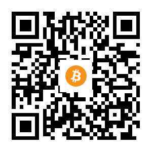 bitcoin:1DTibFT2vzUhM3LjCL7PXUbwgv3KfhAD3Y black Bitcoin QR code