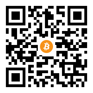 bitcoin:1DV8NLM6o1ydxccWLzffX4ibH3XytrWXUw black Bitcoin QR code
