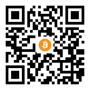 bitcoin:1DWcrSvP1kXdYRpAa3Mdeik87uwvZ91AJC black Bitcoin QR code