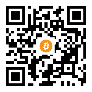 bitcoin:1DXosA2PS2vnnmawVqRvSCZ9yjW2tMexq3 black Bitcoin QR code