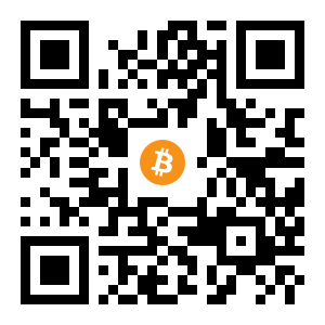 bitcoin:1DXqo7Bp5MVi448kDji2fNdqbEo95r8cbA black Bitcoin QR code
