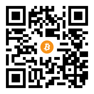 bitcoin:1DXqsF8725FeE4Uf2tSdLMmxxMSCwRTwYq black Bitcoin QR code