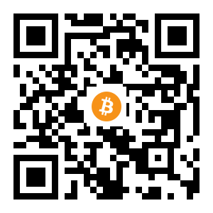 bitcoin:1DYyxRf1wsXMftftRqLyLWGaMFyQtPPGNo black Bitcoin QR code