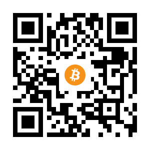 bitcoin:1DdjHZnDA1QfoTCvCstK2uBDANDthZ1AXp black Bitcoin QR code