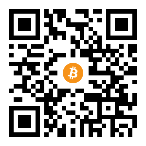 bitcoin:1DeXKiBfvLSyuoAkmexmCADZEcesDs5eZ2 black Bitcoin QR code