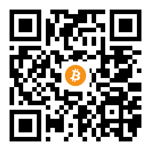 bitcoin:1DedUxzgwErg4ipNi988wPgLk5thwciKcc black Bitcoin QR code