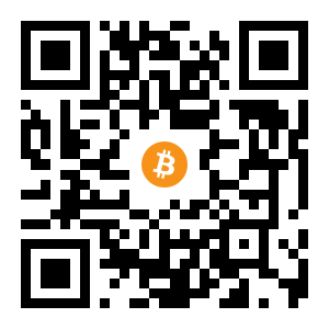 bitcoin:1DfsgEnSEKBBQWtoLFTDgXvCgFiTyy1H1M black Bitcoin QR code
