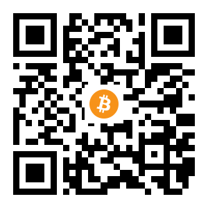 bitcoin:1DmVXjPgpPBYUT3vATEEuXxnSbBJugxrQZ black Bitcoin QR code