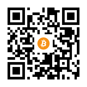 bitcoin:1DojHwuvxFJjWJk7Petx13vyUVJkJt9ptn black Bitcoin QR code