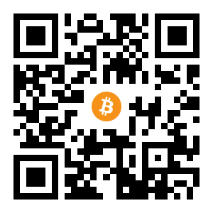 bitcoin:1DpbpftJxM6bFpMznepwvVQngeoyFKpWuM black Bitcoin QR code