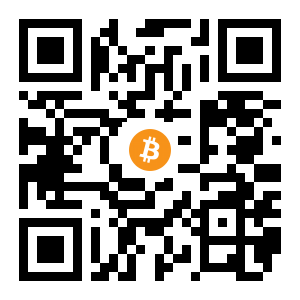 bitcoin:1Dq9F5MTEgh7pz2AR6JvVNhcwMsX6B7Ewv black Bitcoin QR code