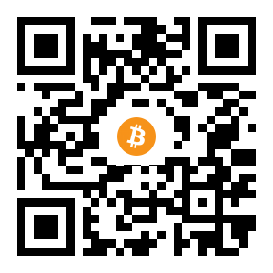 bitcoin:1DuM5EiZsv9hrX3ir38hWzFew5UnzD77SW black Bitcoin QR code