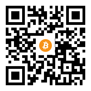 bitcoin:1DuxfiALU7ocDrWeyLPhMU31SNxW5B6fvn black Bitcoin QR code