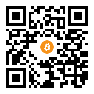 bitcoin:1Dv6zbNArjsBGerHBD61MTTGnNrBLLMKAy black Bitcoin QR code