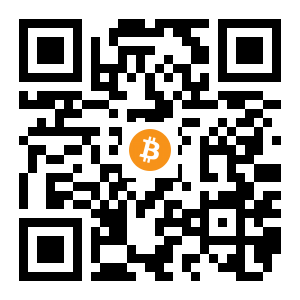 bitcoin:1Dw8cTHmPvwuut66J3aUmPqCMAWsPQqUBk black Bitcoin QR code