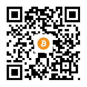 bitcoin:1Dy1F1vsQk5ntf9p2m459qXdLGLNuowMei black Bitcoin QR code