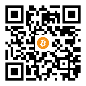 bitcoin:1DyamYFvodsz9Q6BnGGykJ9eguWsV5bCvm black Bitcoin QR code