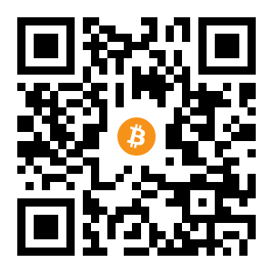 bitcoin:1E16ipWiktfxZfwBxT4vJNFVo6oCDztESa black Bitcoin QR code