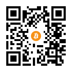 bitcoin:1E1PsLhmhh35vzDC4B8FH9FYVJeBZ2VakT black Bitcoin QR code