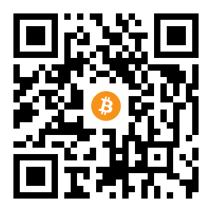 bitcoin:1E1sNKRfkBwK7Yfwmmgx9oymWUXgUYaLt8 black Bitcoin QR code