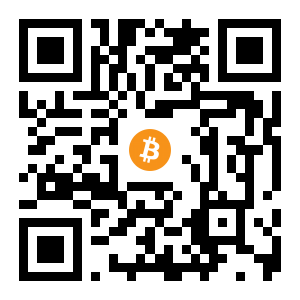 bitcoin:1E3dCZYHumQ5BRcRJyzVCpCt4Jbg2ST3nA black Bitcoin QR code