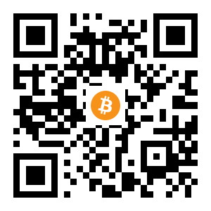 bitcoin:1E3dir3yi571fDr5Fc8V9QwDJwpp4D6au1 black Bitcoin QR code