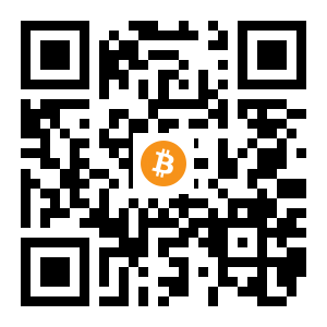 bitcoin:1E4GUd6Hdx26WxJUiArPgHacXFYdH7W3W1 black Bitcoin QR code