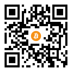 bitcoin:1E4eyvmCH7ezDvVZjqyavnd75oTnchdENW black Bitcoin QR code