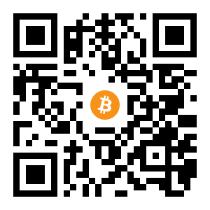 bitcoin:1E4gAH3e4196sHNtnBBpazYFatebwsAhNk black Bitcoin QR code