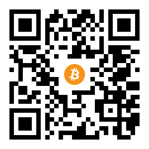 bitcoin:1E55pgHAX8Y4tMZekDKUe5ham2DeyLWjLF black Bitcoin QR code