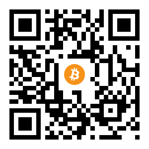 bitcoin:1E59GfUPNzQ5BQ3U9mFuJ6GSYVSmHVqkBT black Bitcoin QR code