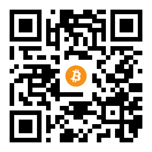 bitcoin:1E6R1ZvAqJJNYvzh7zpsGV9RSAN3oo82fw black Bitcoin QR code