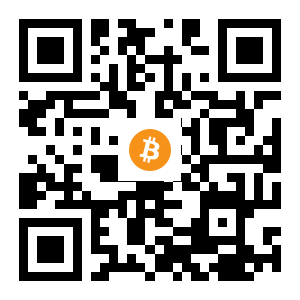 bitcoin:1E6tWyRR7pSSs5QoyhFvhUwgfTuGHWvT5r black Bitcoin QR code